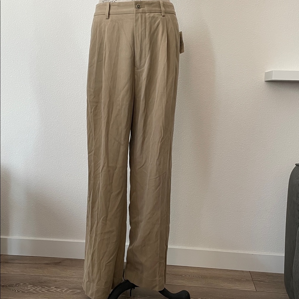 Tommy Bahama Cream Silk-Blend Trousers